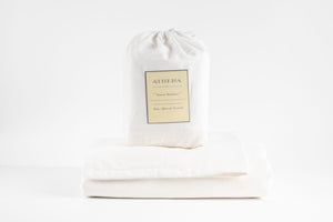 An Athena Bamboo Duvet Cover Set made of Bamboo Rayon and Flax Linen